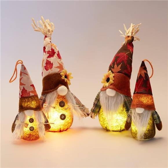 4PCS Fall Decor Sunflower Gnomes Plush Doll Scarecrow Gnomes Tiered Tray Decor - Picture 1 of 7